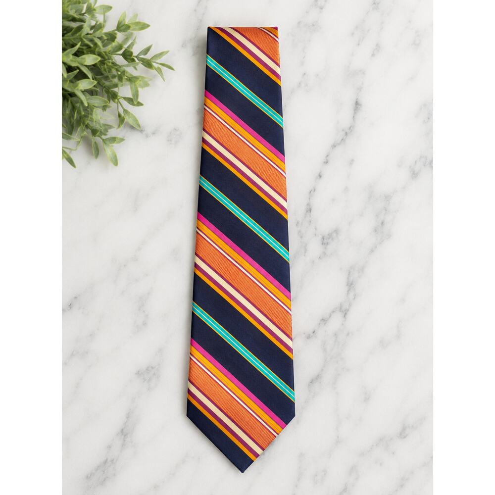 TED BAKER Summer Striped Multicolor Men’s Silk Tie